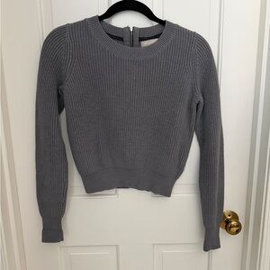 Banana Republic Charcoal Ribbed Cropped Sweater